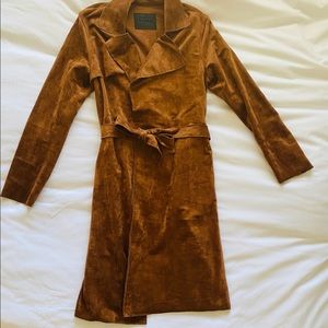 BLANKNYC Faux Suede Trench Coat